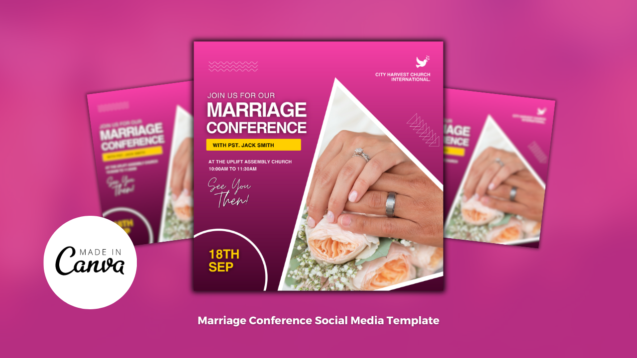 Marriage Conference Canva Template