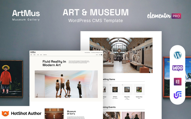 Artmus – Museum Gallery WordPress Elementor Theme WordPress Theme