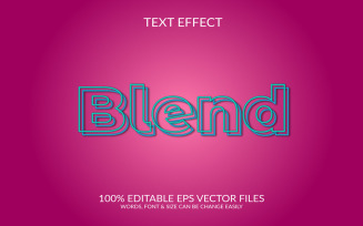 Blend Editable Vector Eps Text Effect Design