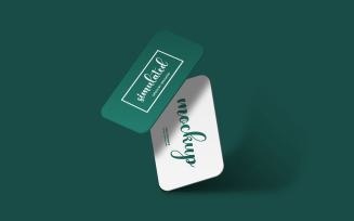 Business card mockup templates, logo presentation mock-up