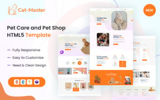 Cat-Master Pet Care and Pet Shop HTML5 Template