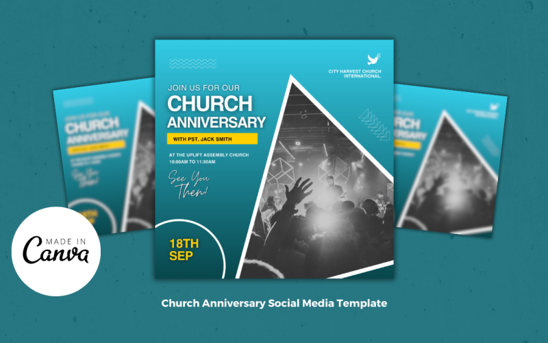 Church Anniversary Flyer Template Social Media