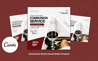 Communion Service Church Flyer Template