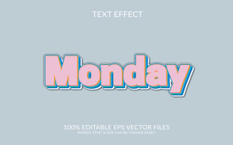 Cyber Monday 3d fully editable vector text effect template design.