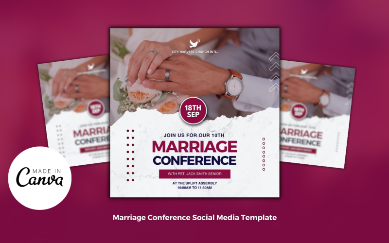 Marriage Conference Design Templatev Social Media