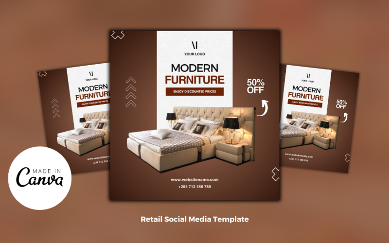 Modern Furniture Sale Design Template Social Media