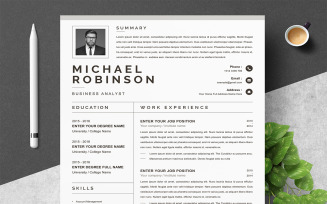 Modern Resume Template Format Editable CV