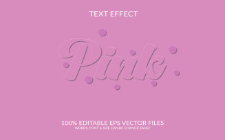 Pink 3D Fully Editable Vector Eps Text Effect