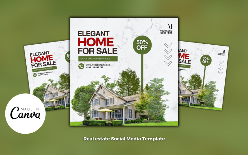 Real Estate Sale Design Template Social Media