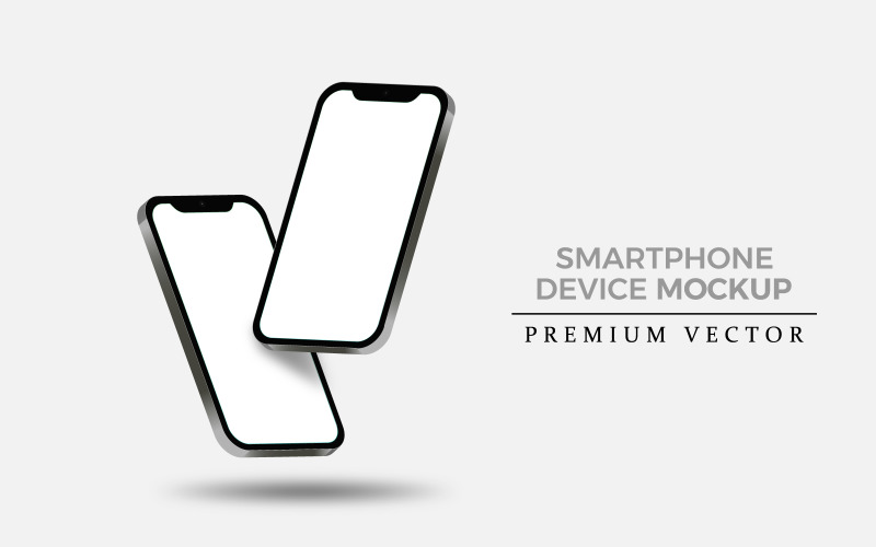 Smartphone mockup. Device UI/UX mockup for presentation template Product Mockup