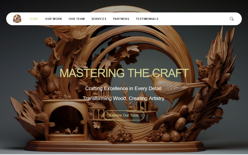 TishWoodworkingHTML - Woodworking HTML Template Landing Page Template