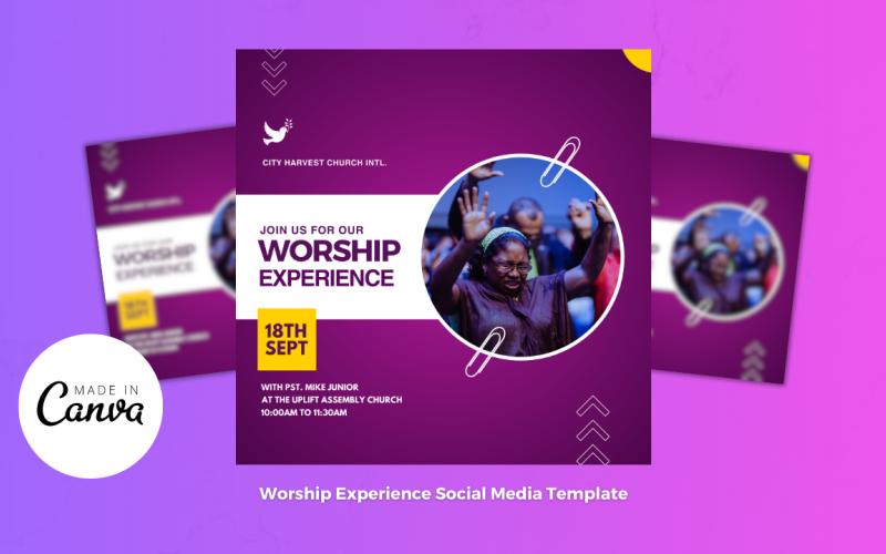 Worship Experience Flyer Template Social Media