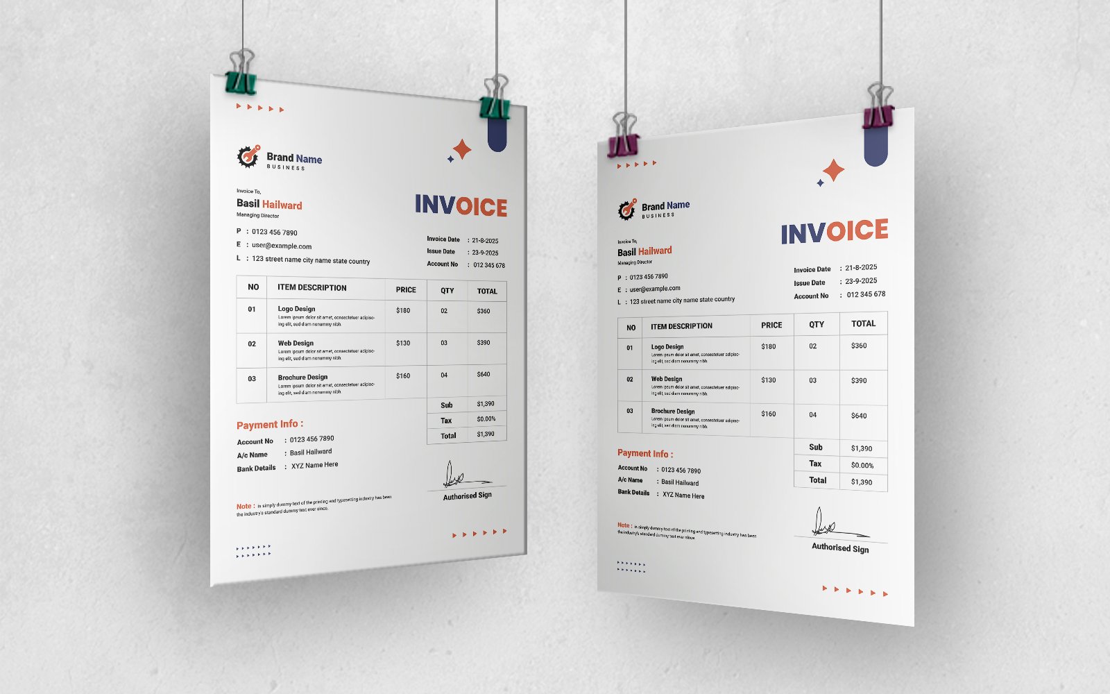Kit Graphique #370141 Invoice Business Divers Modles Web - Logo template Preview