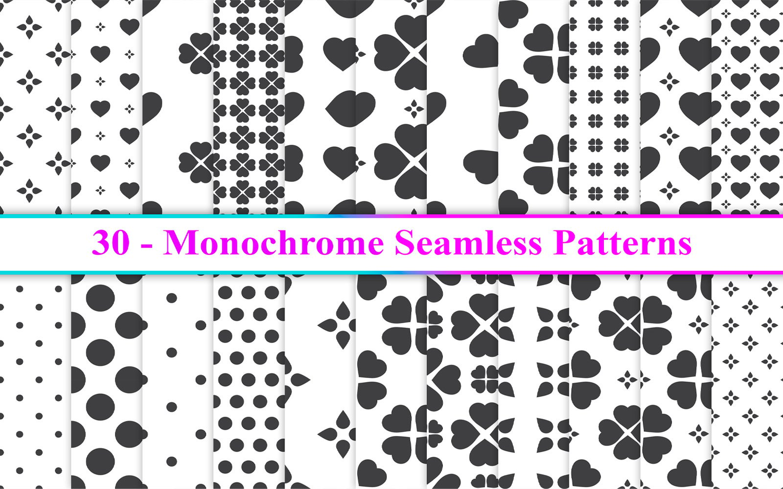 Kit Graphique #370196 Monochrome Seamless Divers Modles Web - Logo template Preview
