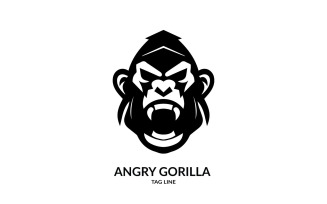 Angry Gorilla Head Logo Template
