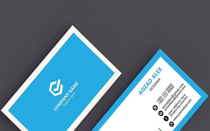 3 Colour business card design Corporate Identity