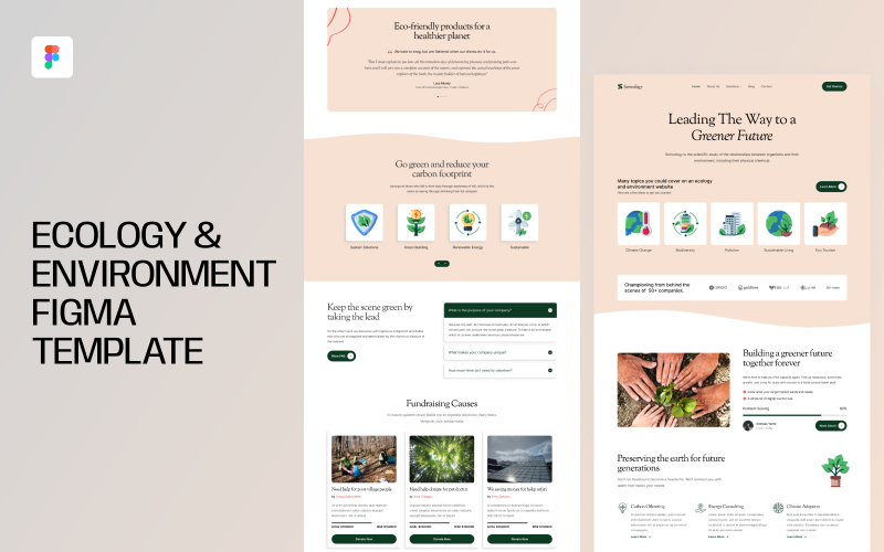 Ecology & Environment Figma Template UI Element