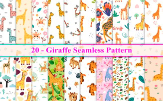 Giraffe Seamless Pattern, Giraffe Pattern, Animals Seamless Pattern