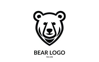 Iconic Bear Head Logo Template