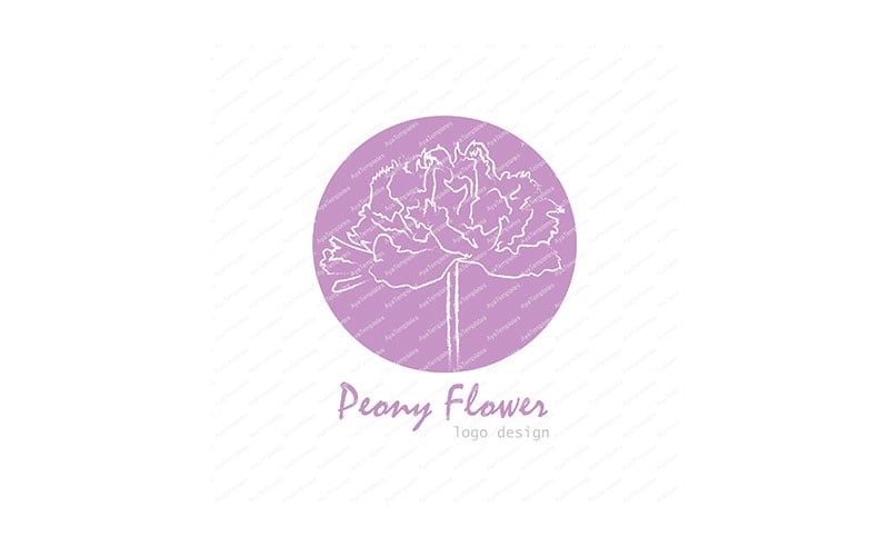 Peony Flower Logo Design Template Logo Template