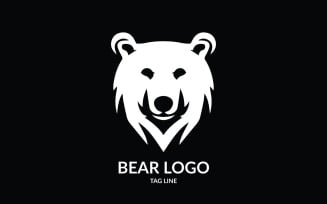 Unique Bear Head Logo Template