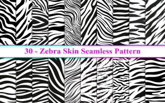 Zebra Skin Seamless Pattern, Zebra Skin Pattern, Animal Skin Seamless Pattern