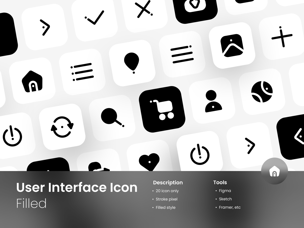 User Interface Icon Set Filled Style 2