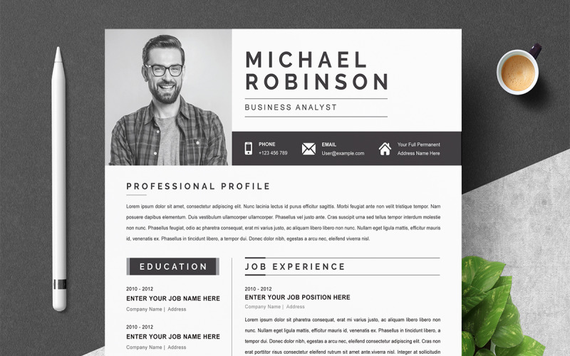Best Curriculum Vitae with Cover Letter Resume Template