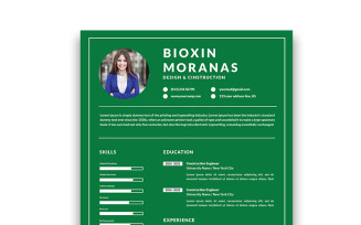 Bioxin resume word tamplate design
