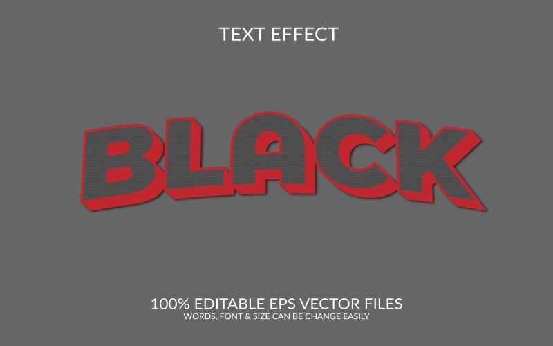 Black Friday Editable Vector 3d Text Effect Design Template Illustration