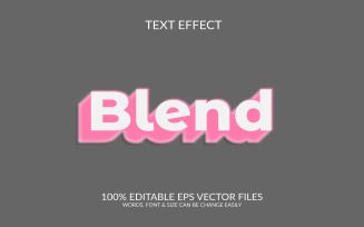 Blend Editable Vector Eps Text Effect Design Template