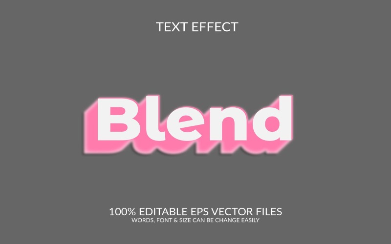 Blend Editable Vector Eps Text Effect Design Template Illustration