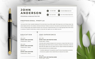 Clean and Modern Resume Template Word