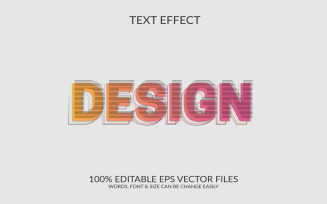 Design 3D Editable 3d Text Effect Template Illustration