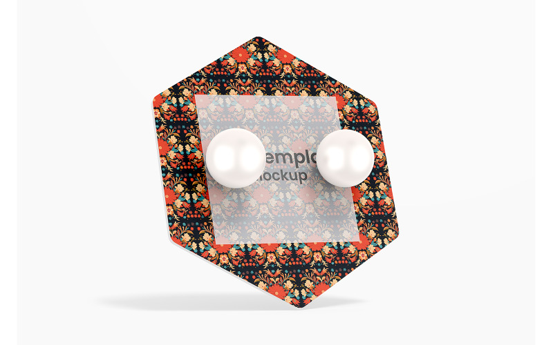 Hexagon Earring Card Mockup Product Mockup