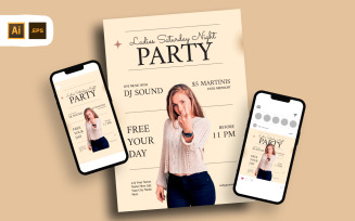 Ladies Saturday Night Party Flyer Template