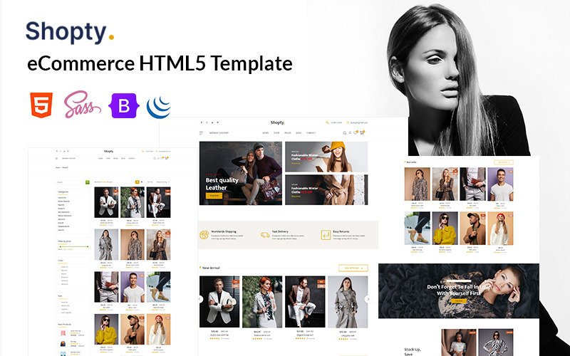 Shopty - eCommerce HTML5 Template Website Template