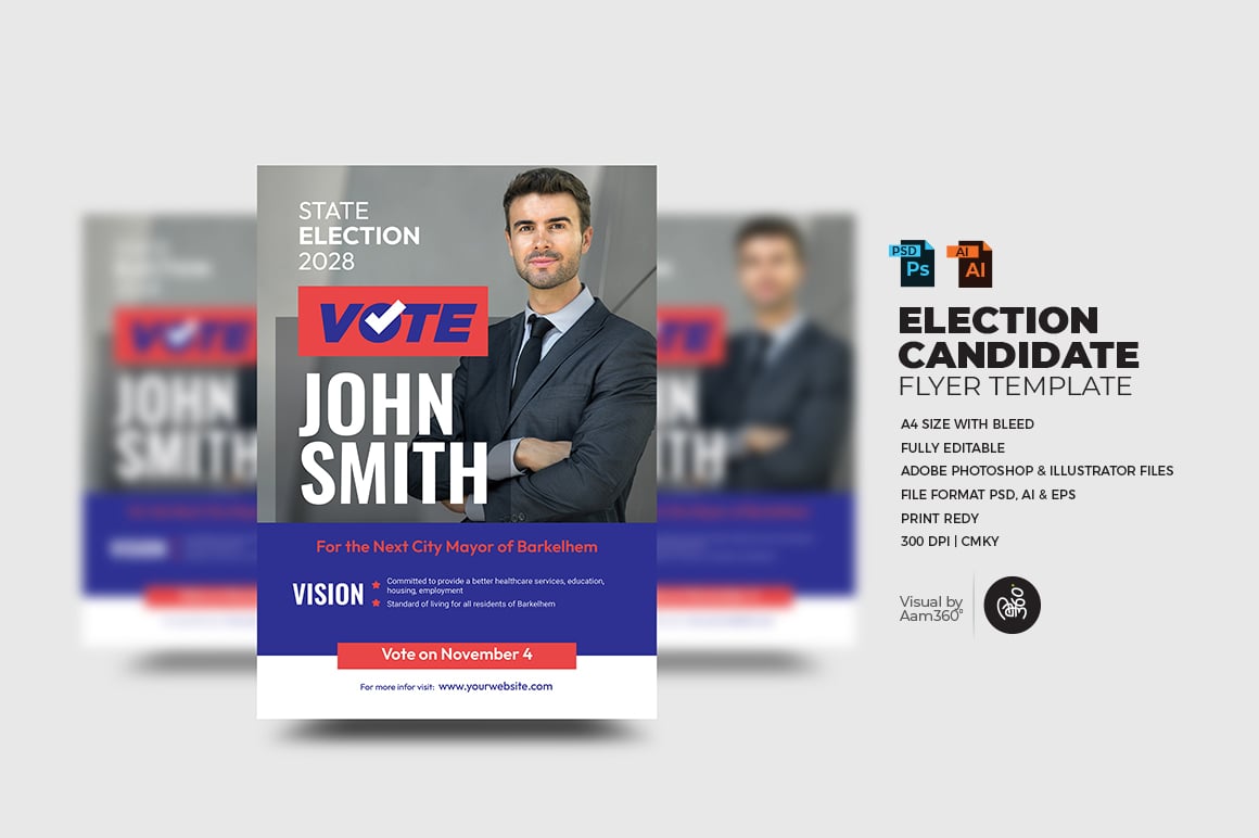 Template #370395 President Candidate Webdesign Template - Logo template Preview