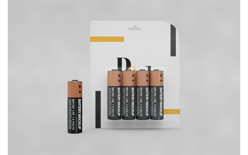 Battery AA Mockup - Battery AA Mockup Product Mockup