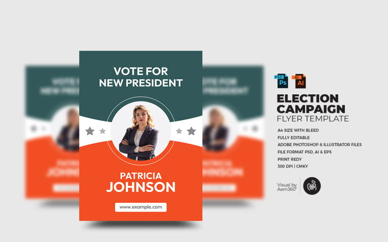 Election Campaign Flyer Template Corporate Identity