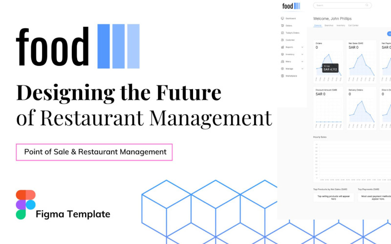 Foodiii - POS and Restaurant Management UX Figma Template UI Element