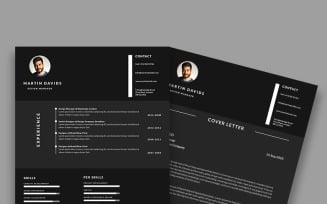 Modern resume/CV template design. PSD file