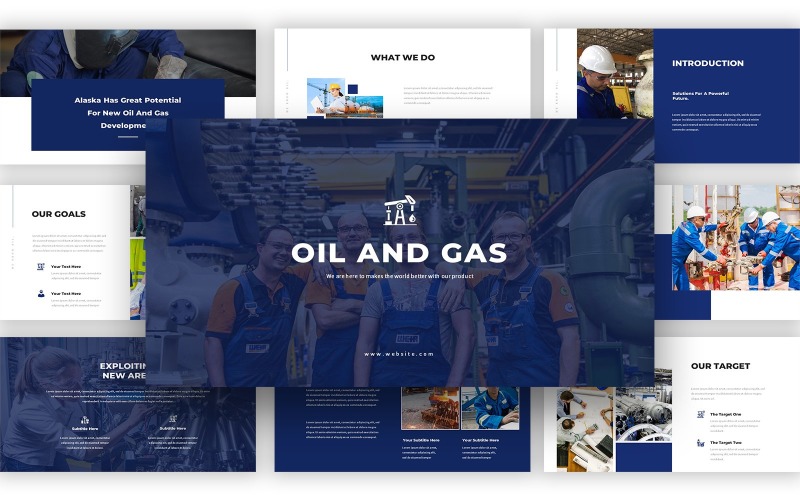 Oil & Gas Powerpoint Template PowerPoint Template