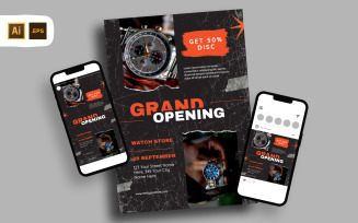 Watch Store Grand Opening Flyer Template