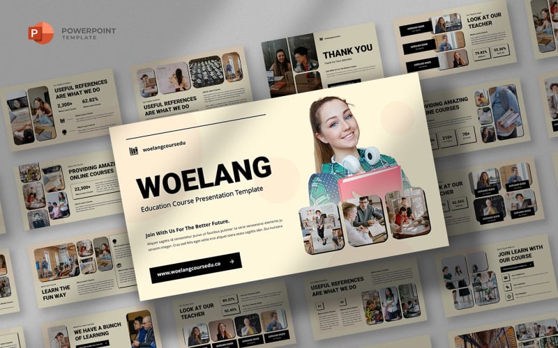 Woelang - Course & Education Powerpoint Template PowerPoint Template