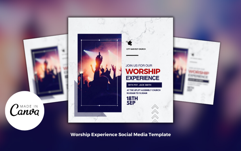 Worship Experience Design Template Social Media