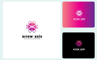 Creative Hexagonal Arrow Logo Design Template