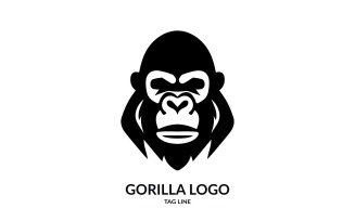 Gorilla Head Vector Logo Template