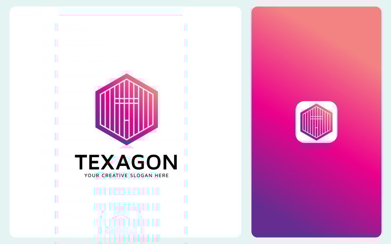 Hexagonal T Letter Logo Design Template Logo Template