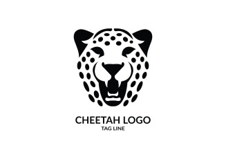 Iconic Cheetah Head Logo Template